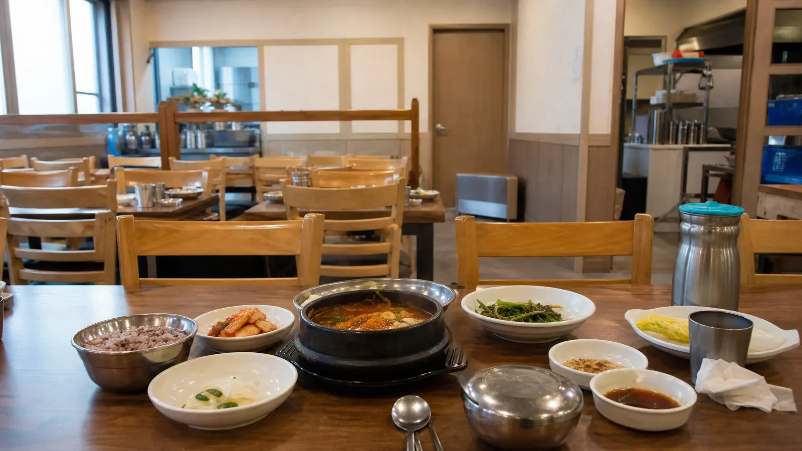 해운대 지역 restaurant 방문 전 확인사항을 소개하는 사실적인 참고 이미지