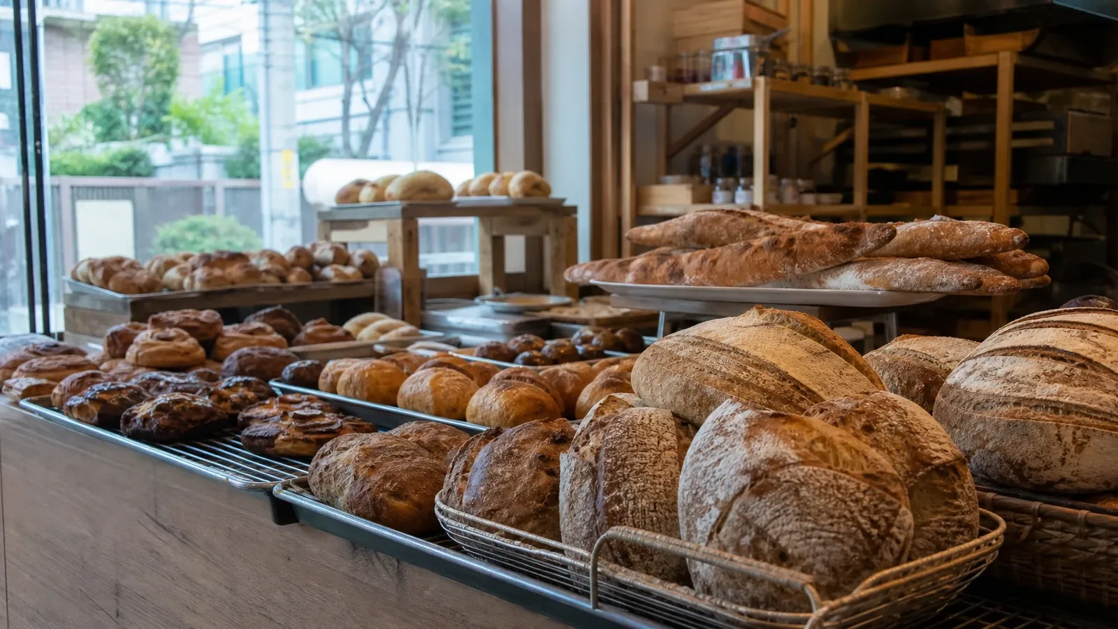 해운대 지역 bakery 방문 전 확인사항을 소개하는 사실적인 참고 이미지