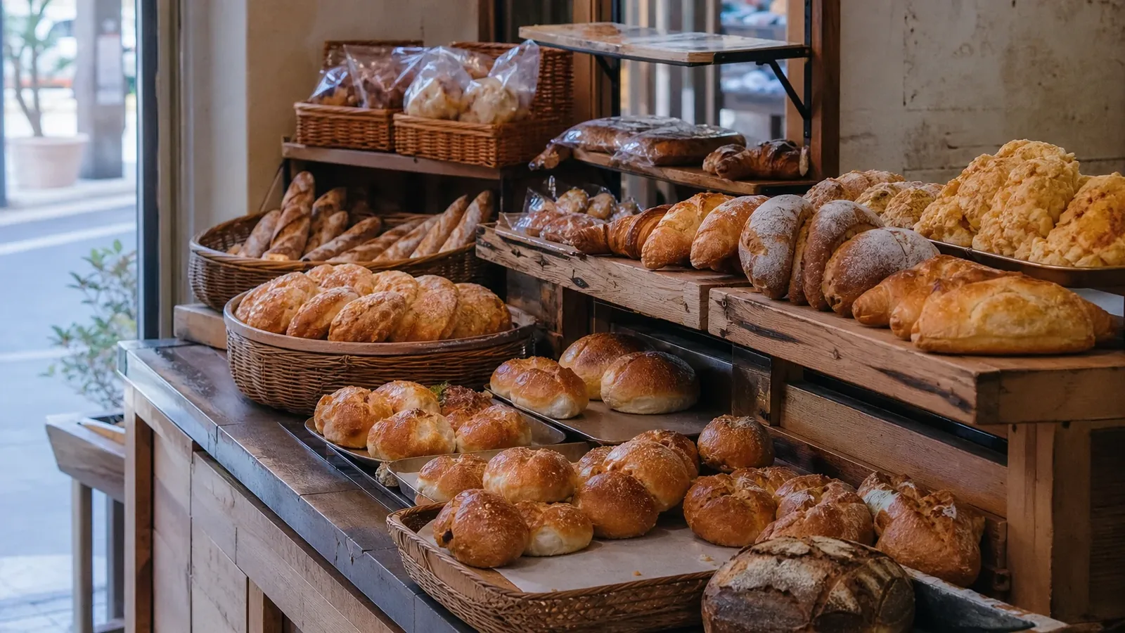 해운대 지역 bakery 방문 전 확인사항을 소개하는 사실적인 참고 이미지